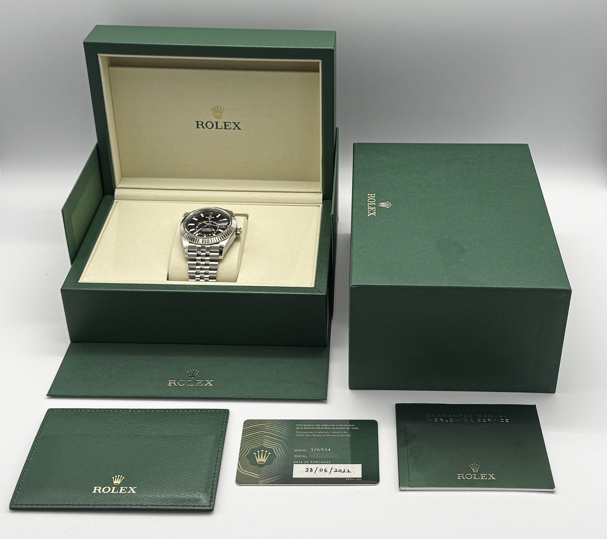 Rolex Sky-Dweller ref. 326934 — actual watch photograph