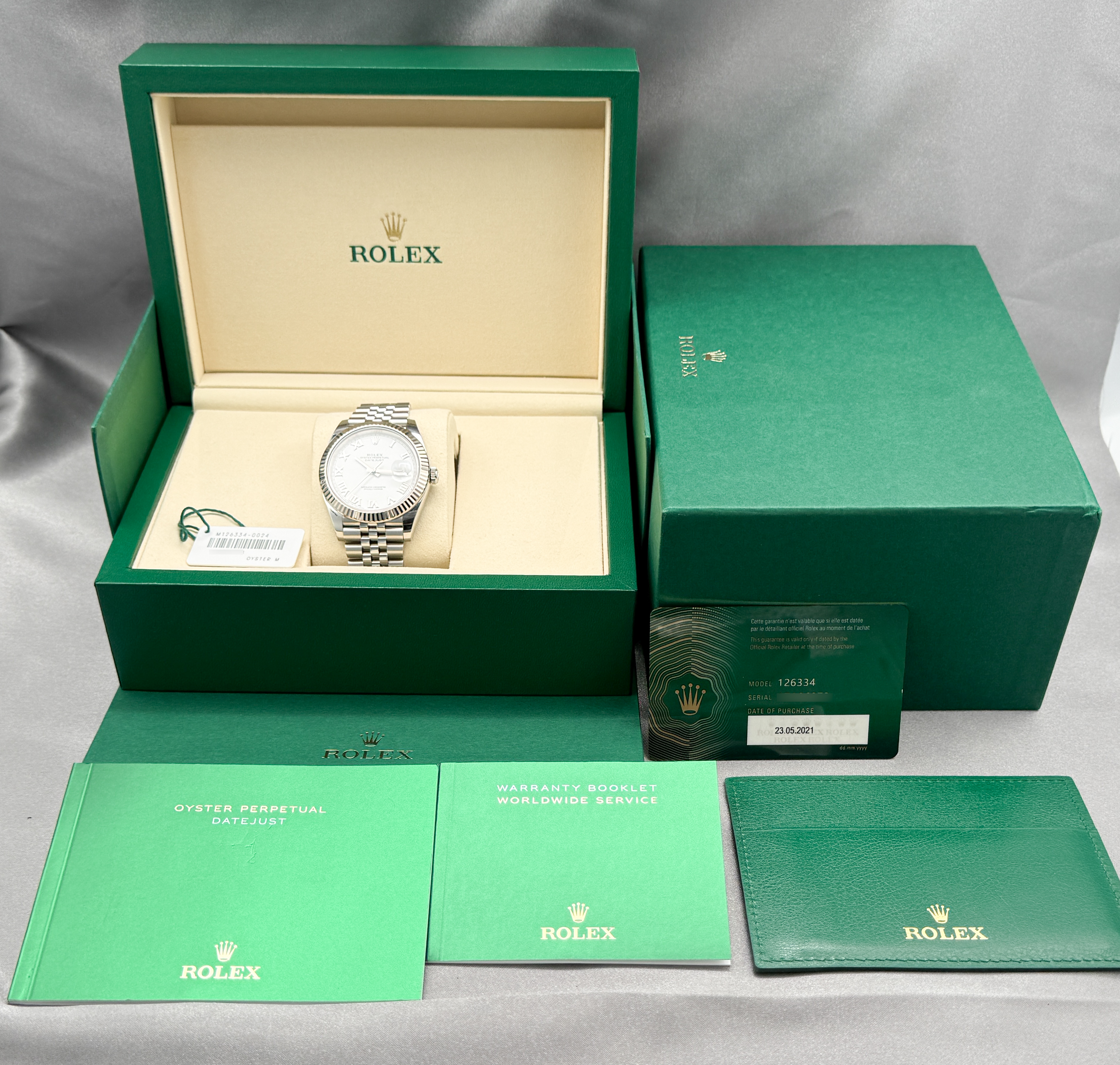 Rolex Datejust 41 ref. 126334 — actual watch photograph