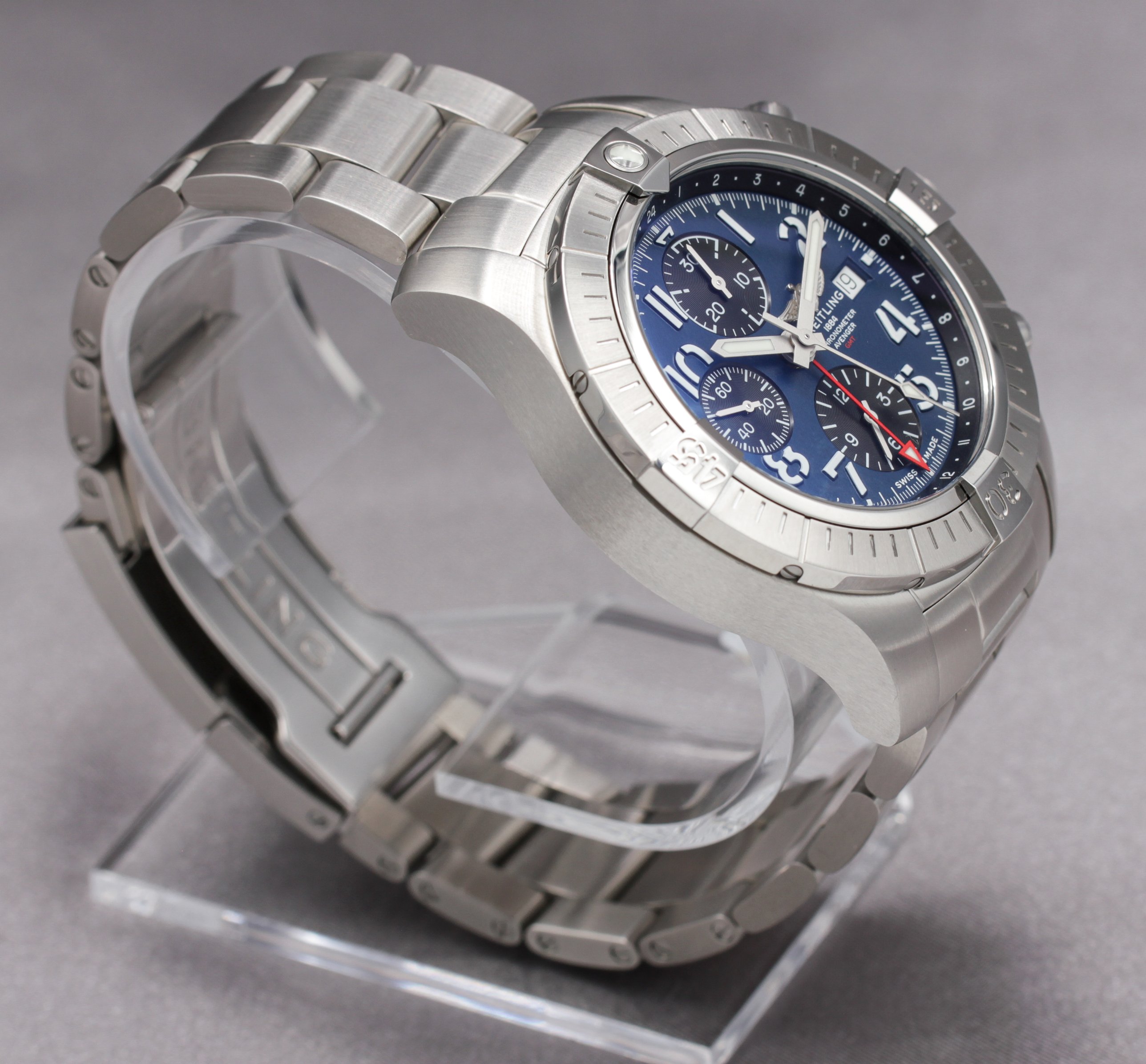 Breitling Avenger Chronograph GMT 45 ref. A24315101C1A1 — actual watch photograph