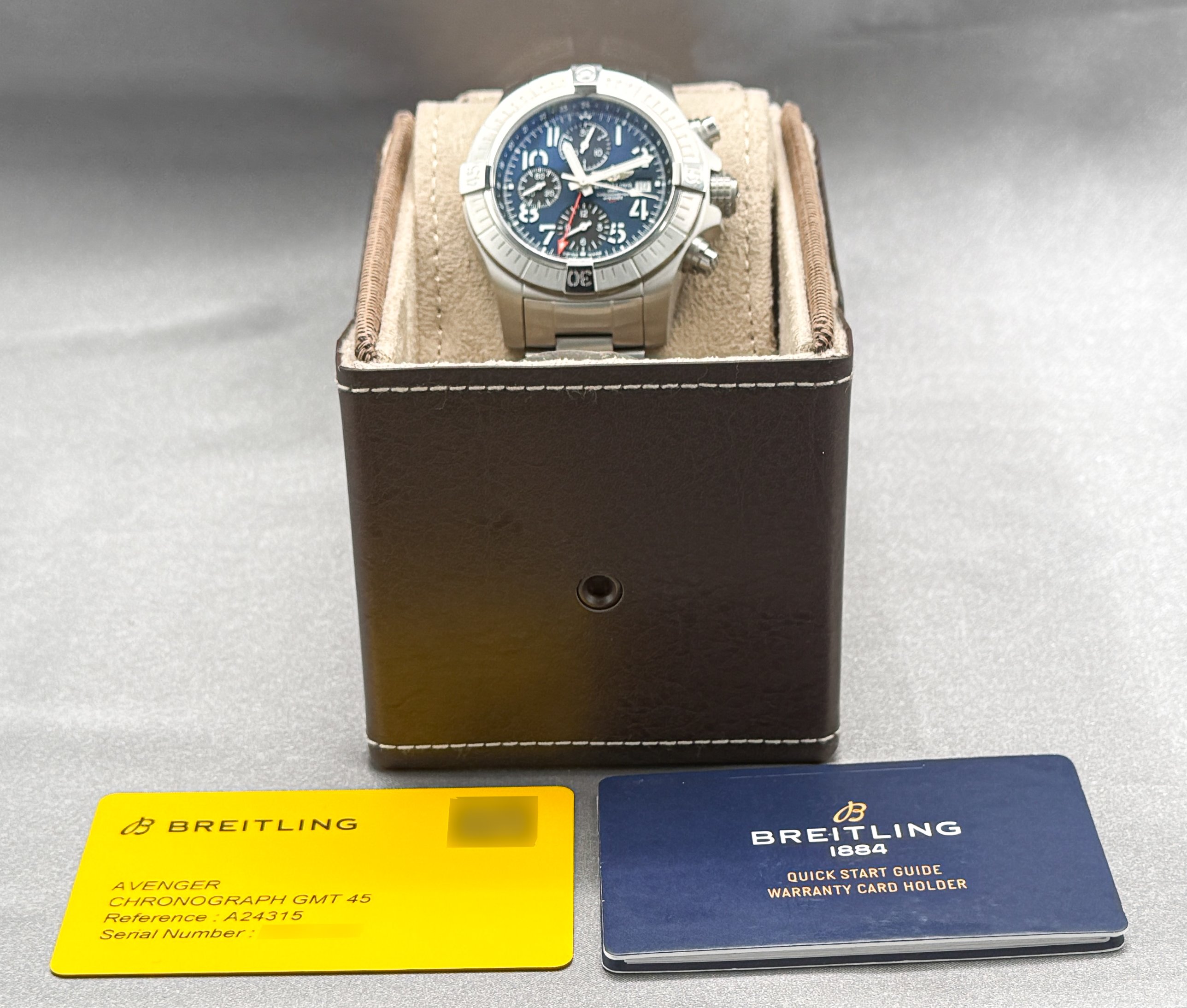 Breitling Avenger Chronograph GMT 45 ref. A24315101C1A1 — actual watch photograph