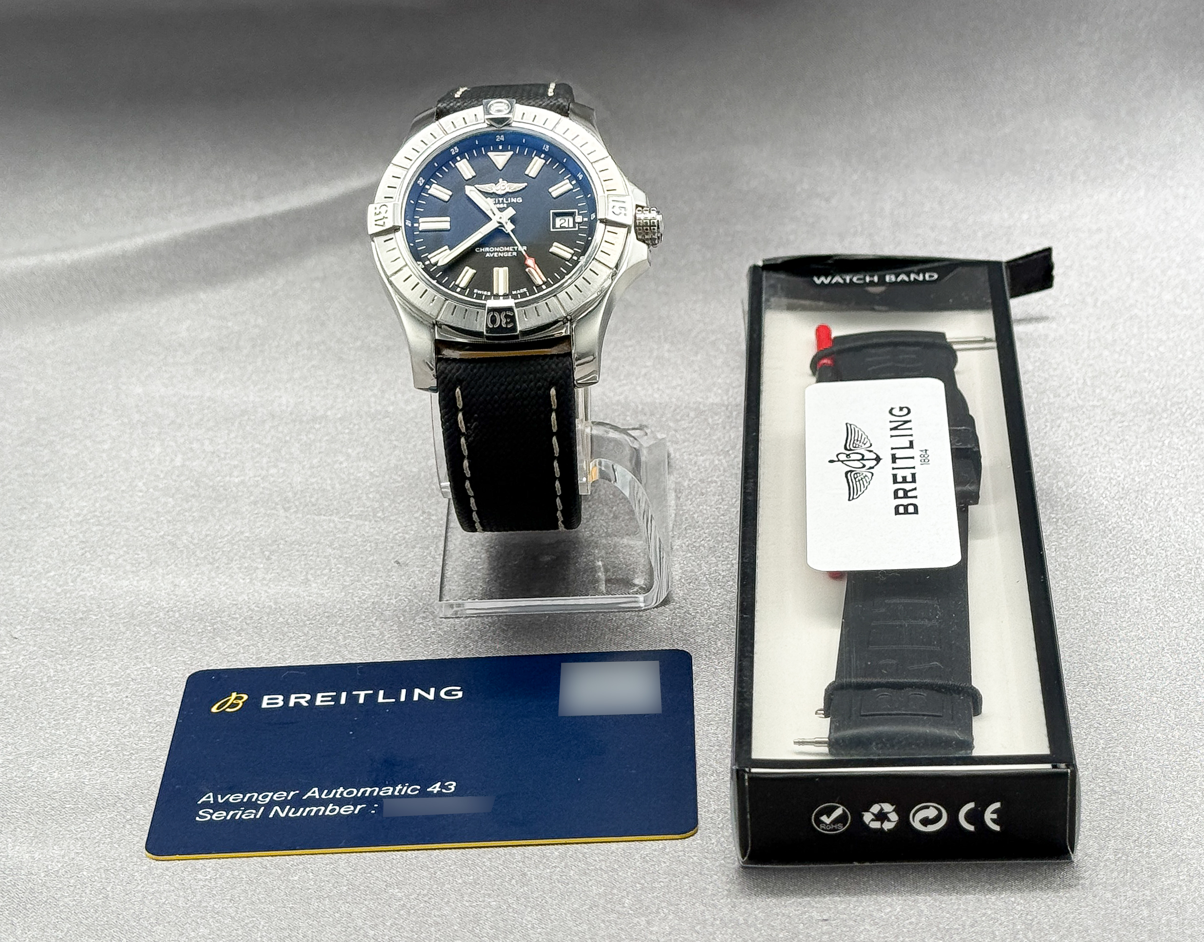 Breitling Avenger Automatic 43 ref. A17318 — actual watch photograph