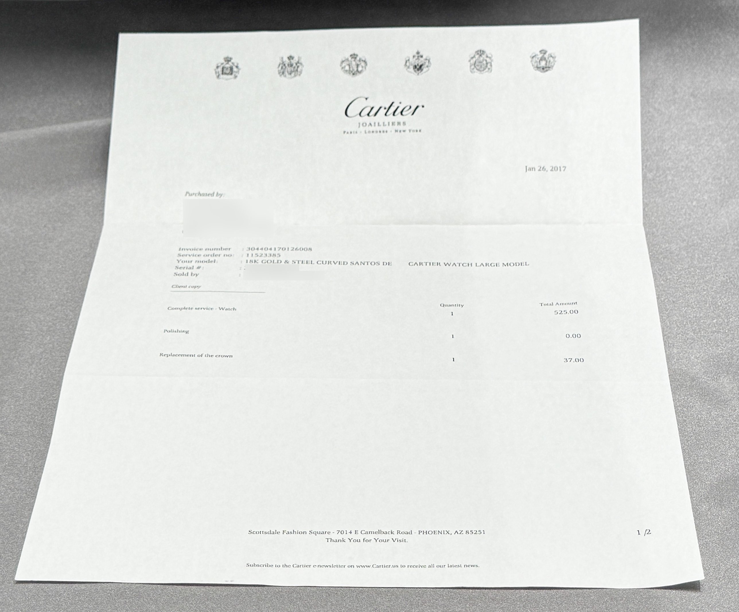 Cartier Santos Galbée Automatic ref. W20045C4 — actual watch photograph