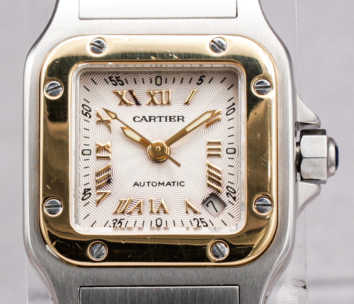 Cartier Santos Galbée Automatic ref. W20045C4 — dial view