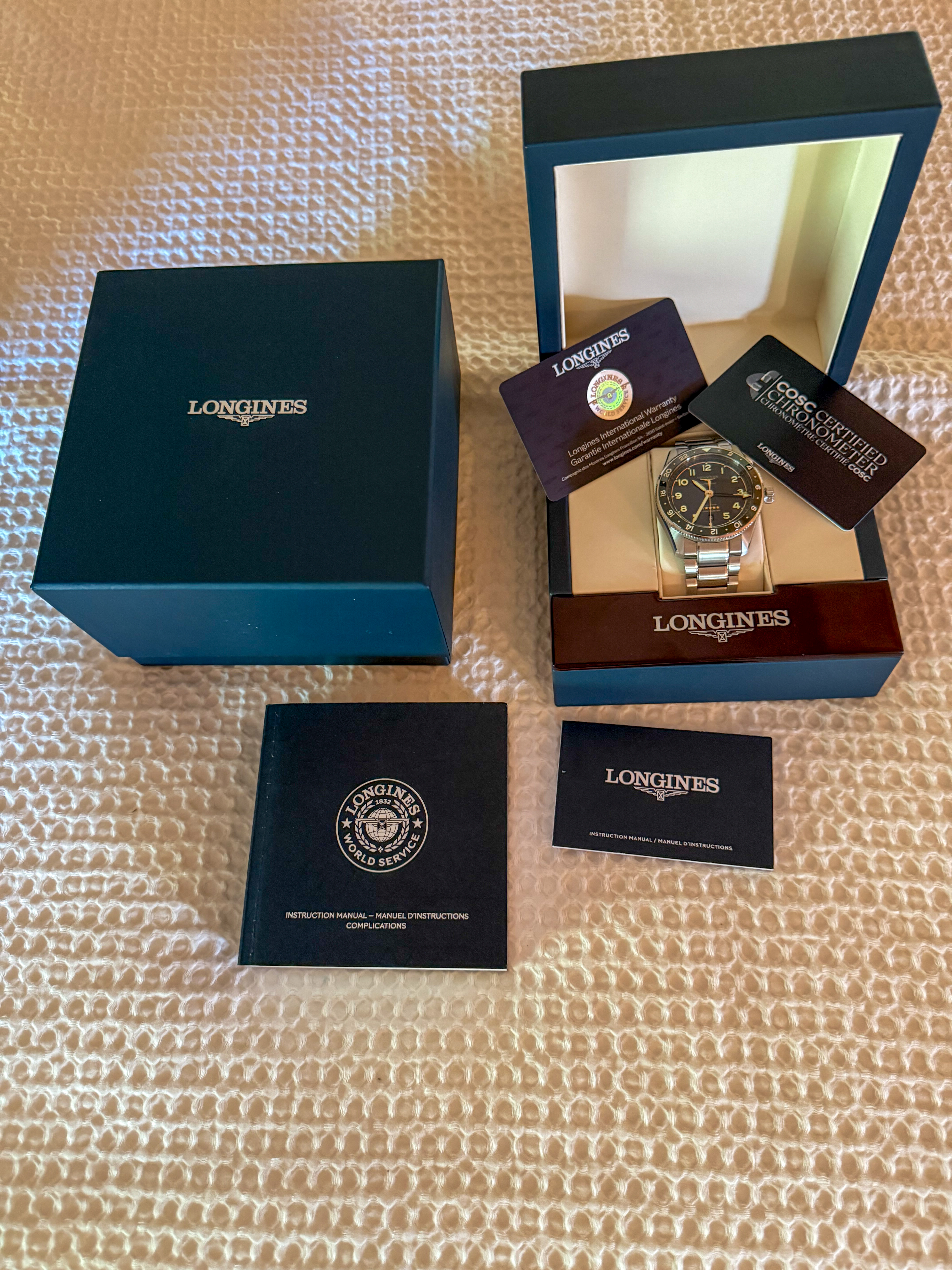 Longines Spirit Zulu Time ref. L3.812.4.63.6 — actual watch photograph
